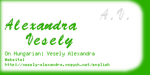 alexandra vesely business card
